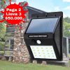 Lampara Solar Exteriores Con Sensor De Movimiento Recargable
