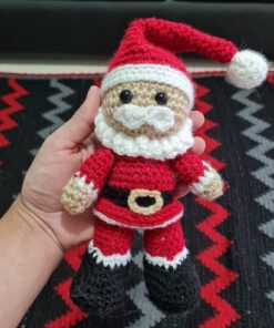 Muñecos navideños Papá y mamá Noel tejidos en lana y crochet manualidades en www.altino.com.co