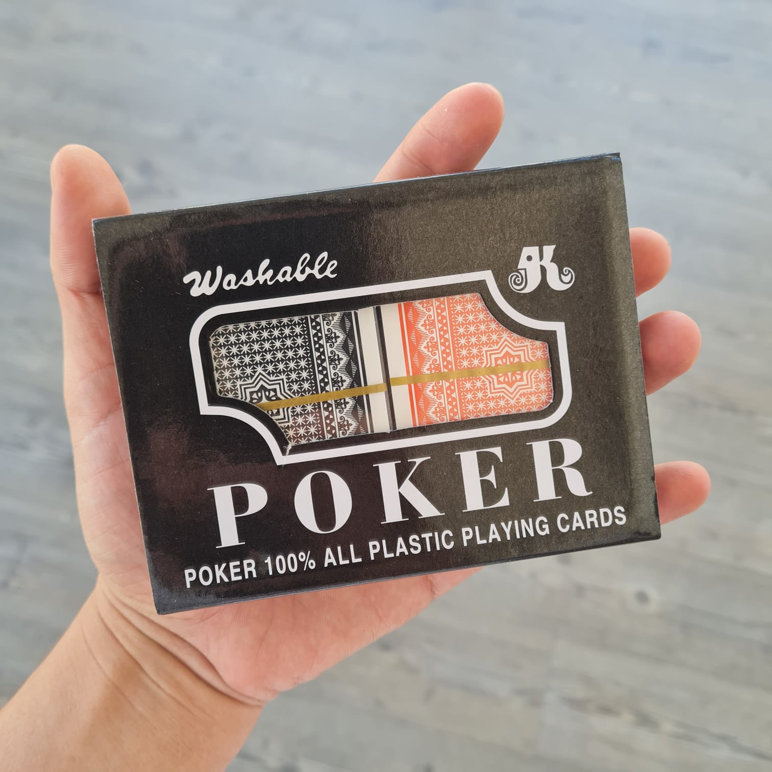 Juego de cartas póker medio letra grande